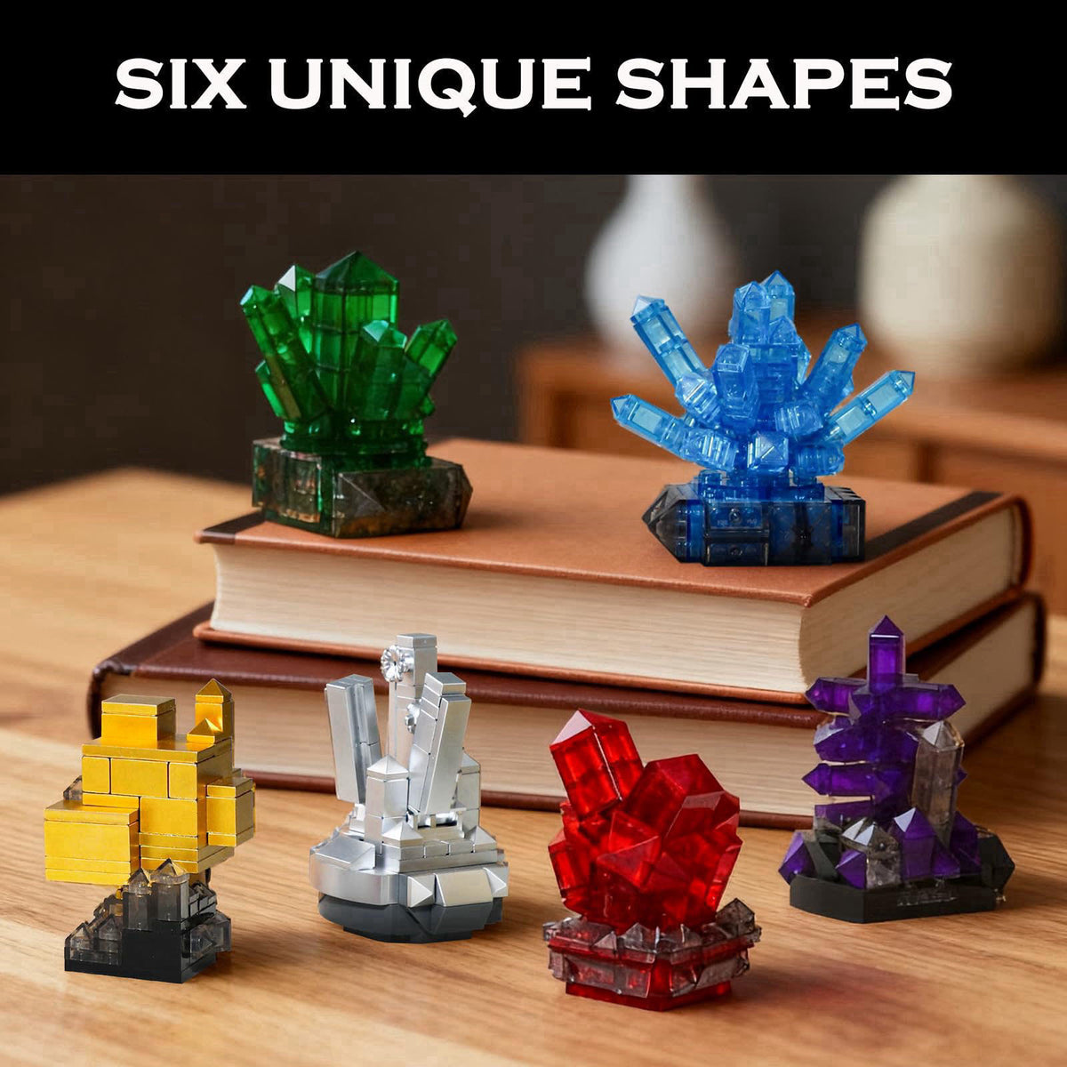 HAYXUN Mineral Building Set for Adults, 564PCS Geology Crystal Collection Kit – close-up detail
