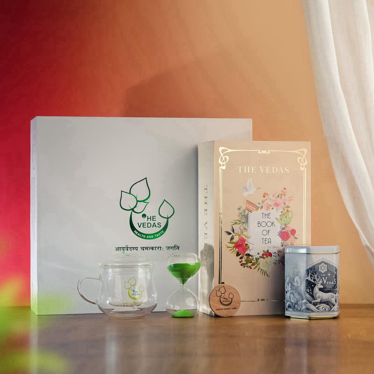 THE VEDAS – Tea Samplers on display