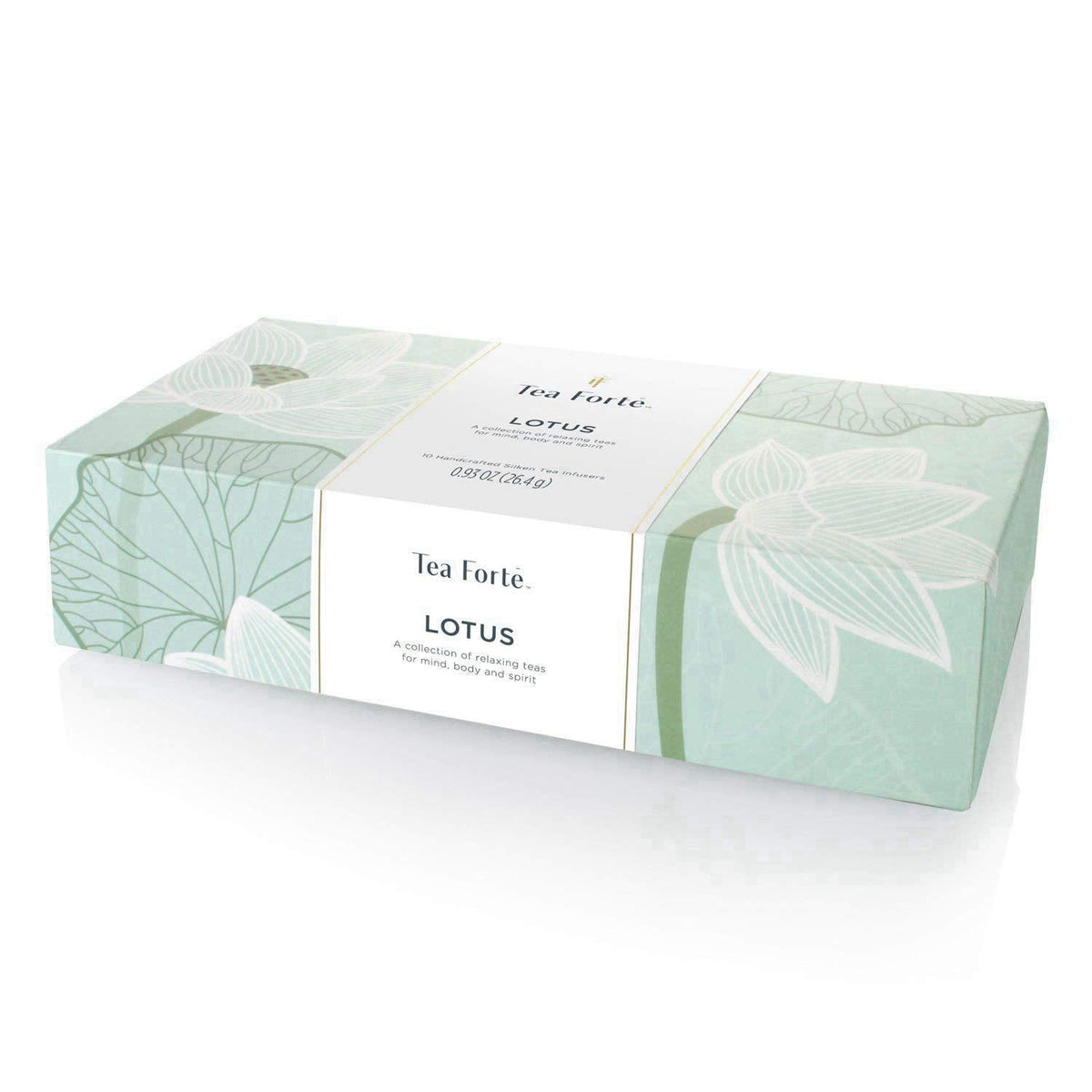 Tea Forte Tea Sampler, 10 Pyramid Infuser Bags, Premium Tea Gift Set – packaging and label