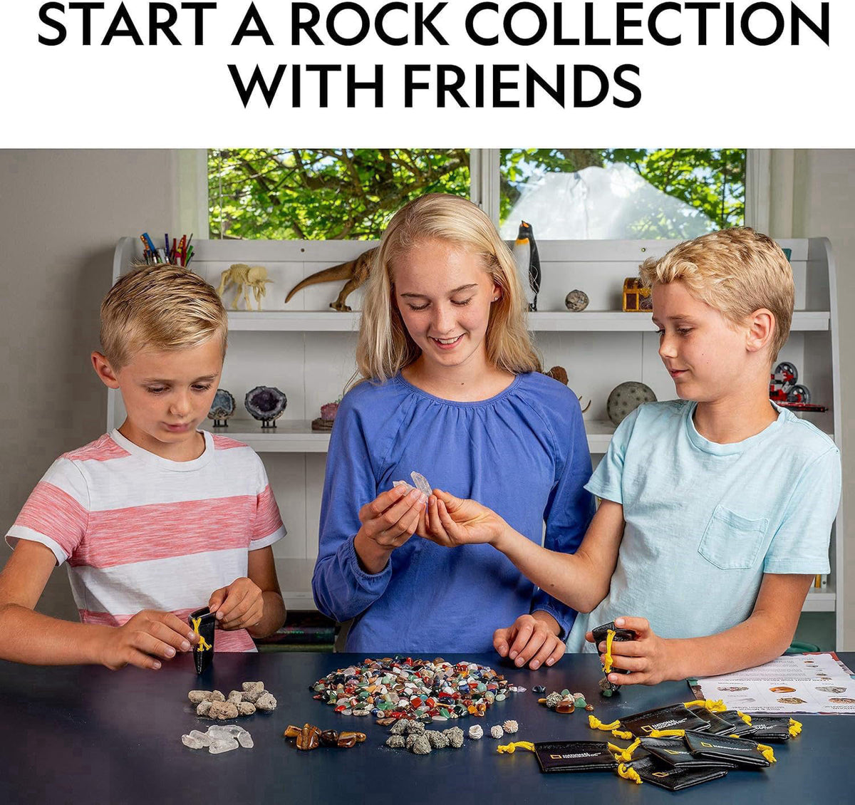 Blue Marble National Geographic Rock Collection with 50 Specimens to Share for Kids – close-up detail
