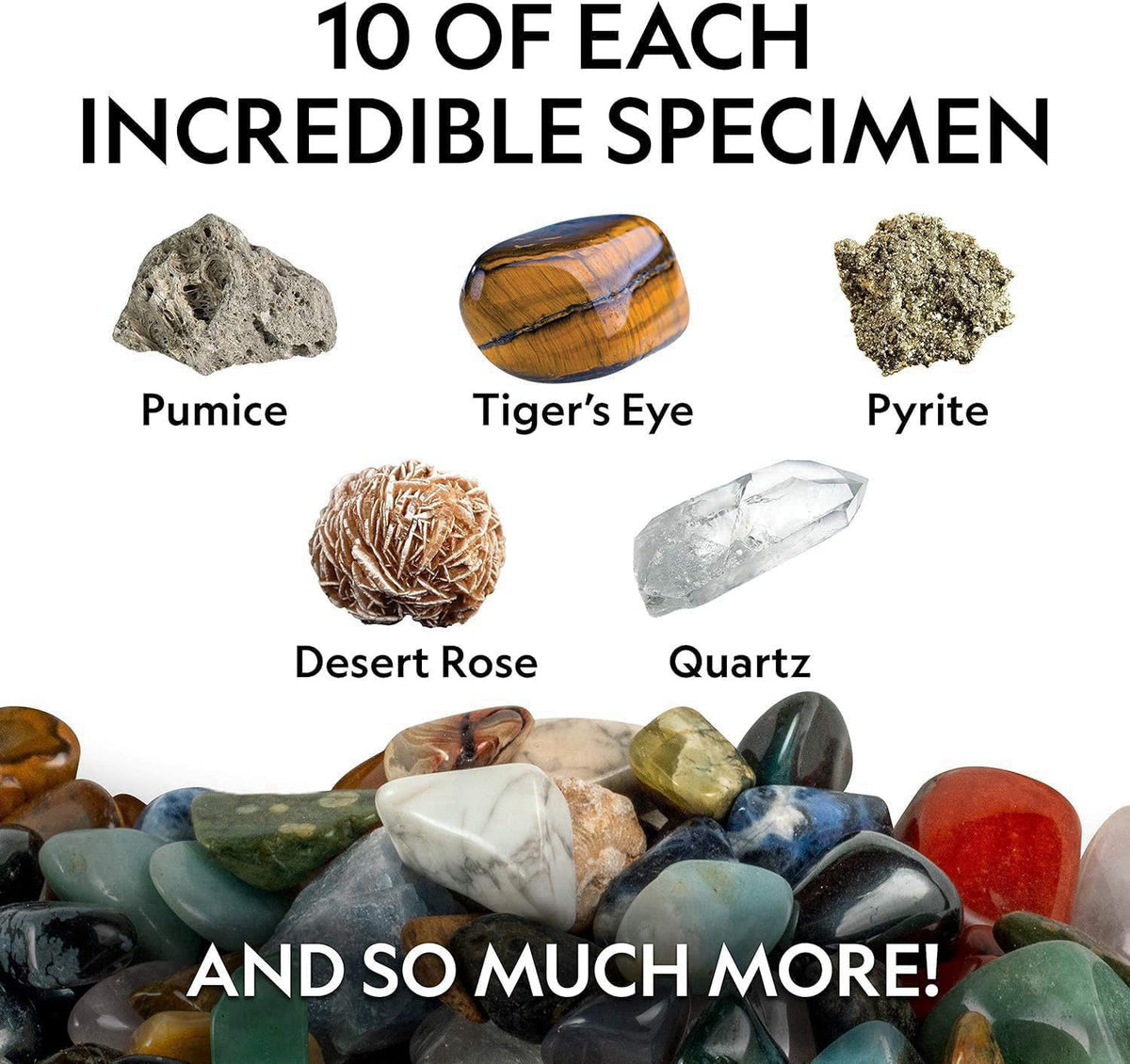 Blue Marble National Geographic Rock Collection with 50 Specimens to Share for Kids – full view