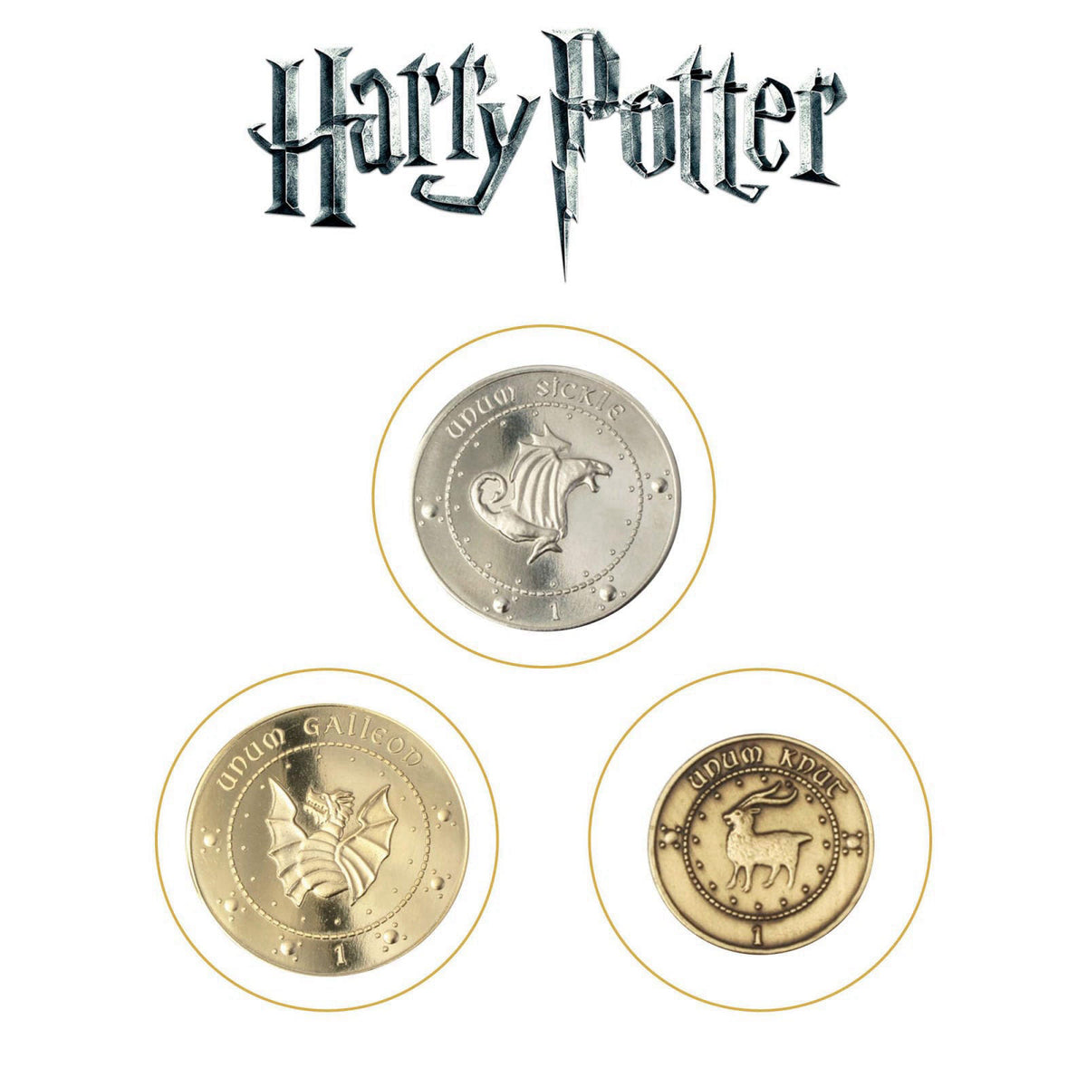 The Noble Collection The Gringotts Bank Coin Collection – full view