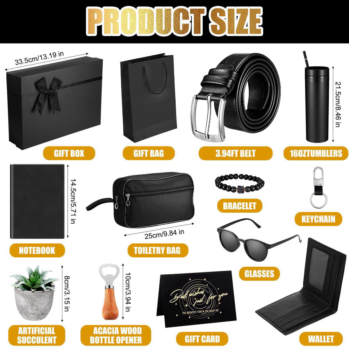 Skylety 12 Pcs Christmas Birthday Gift Set for Men,Cute Boy – packaging and label