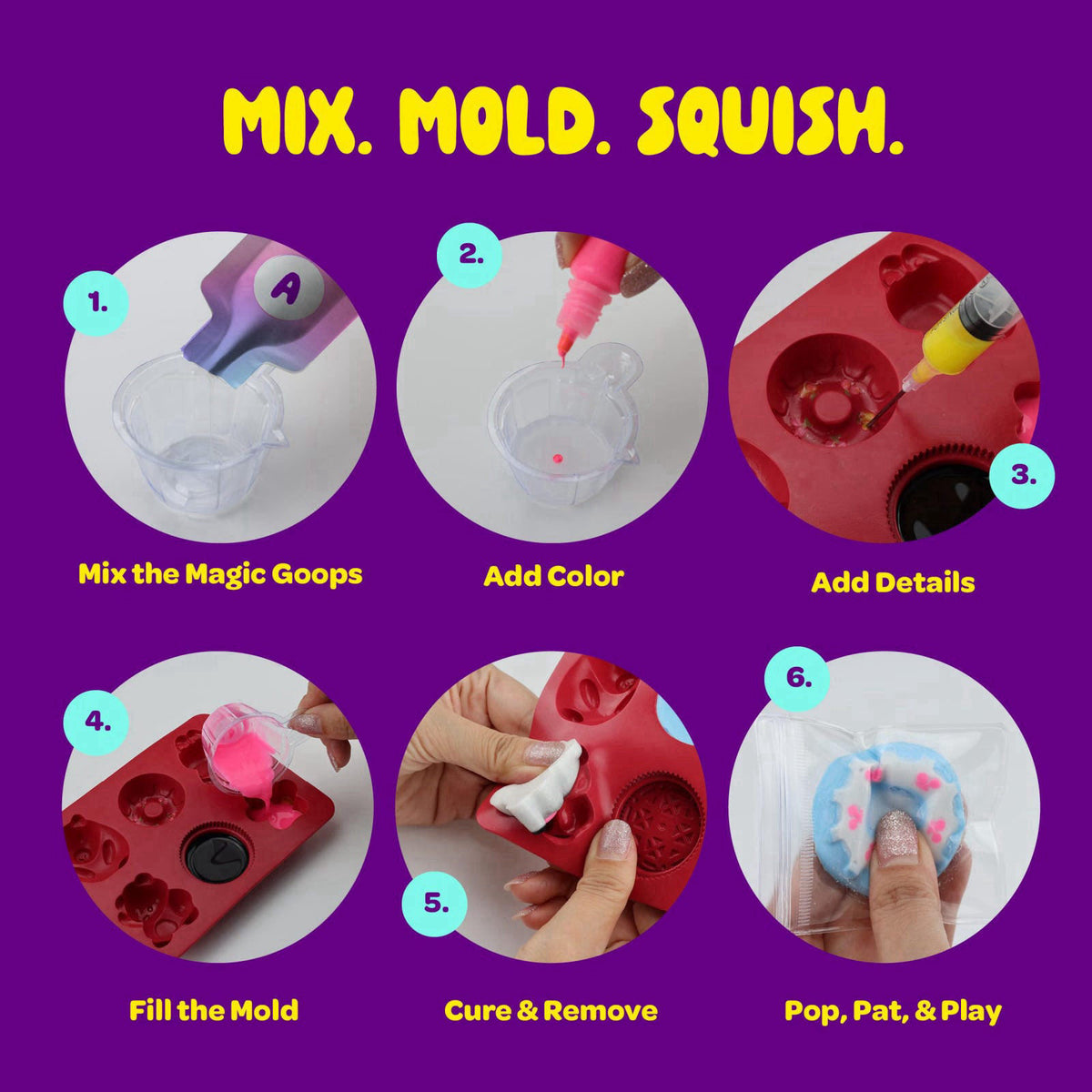 Dan&Darci Taba Squishy Making Kit for Kids - Squishies Craft Kits - Gifts for Girls – packaging and label