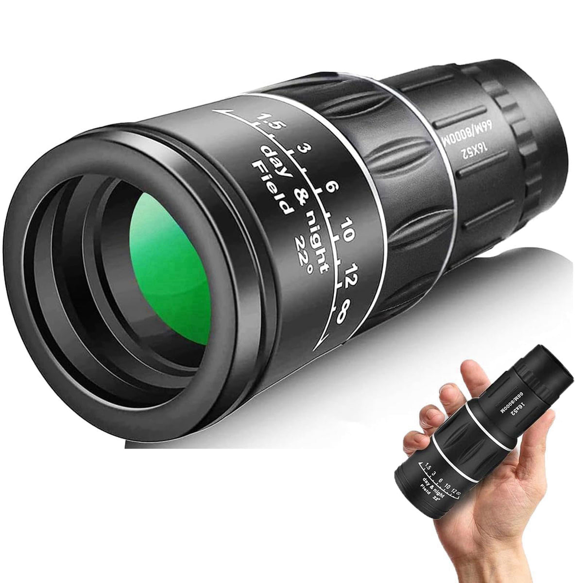 Sihea 16X52 Mini Monocular Telescope High Powered for Adults, Birthday Gifts for Men Dad Him Husband Teen Boys, BAK4 & F