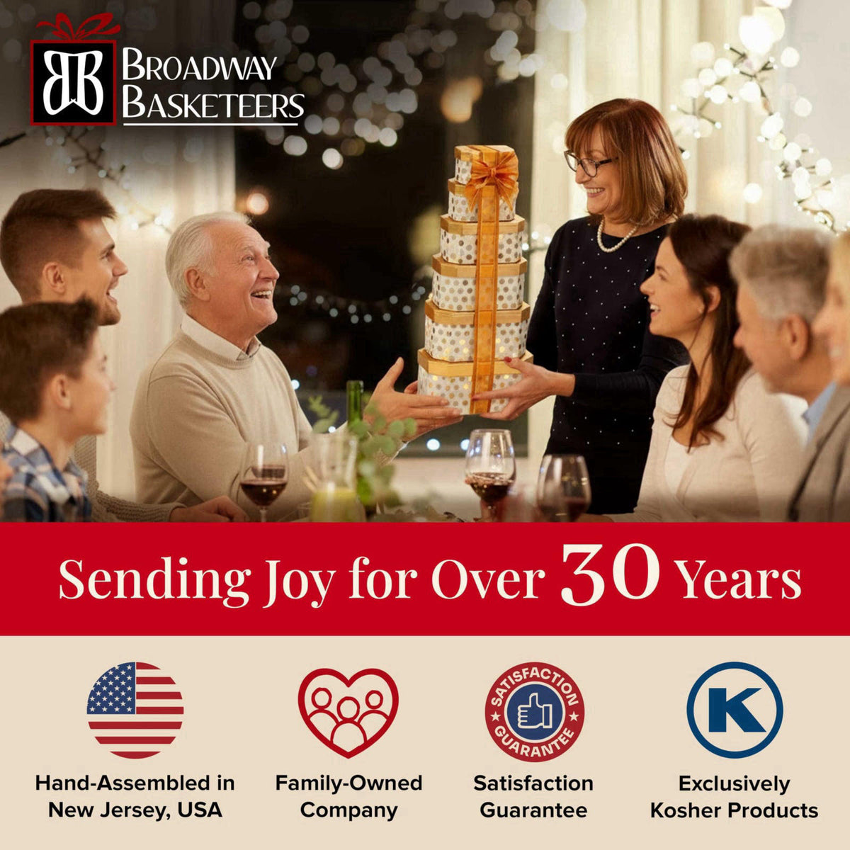 Broadway Basketeers Towering Gift Basket Boxes of Chocolate Snacks & Sweets – alternate angle