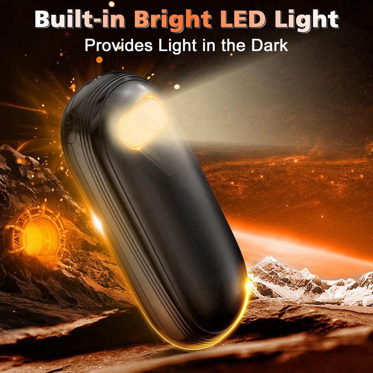 AUIIAH Hand Warmers Rechargeable - Electric Hand Warmers 2 Pack with Dual-Sided Heating for 15Hrs Warmth, LED Display & 
