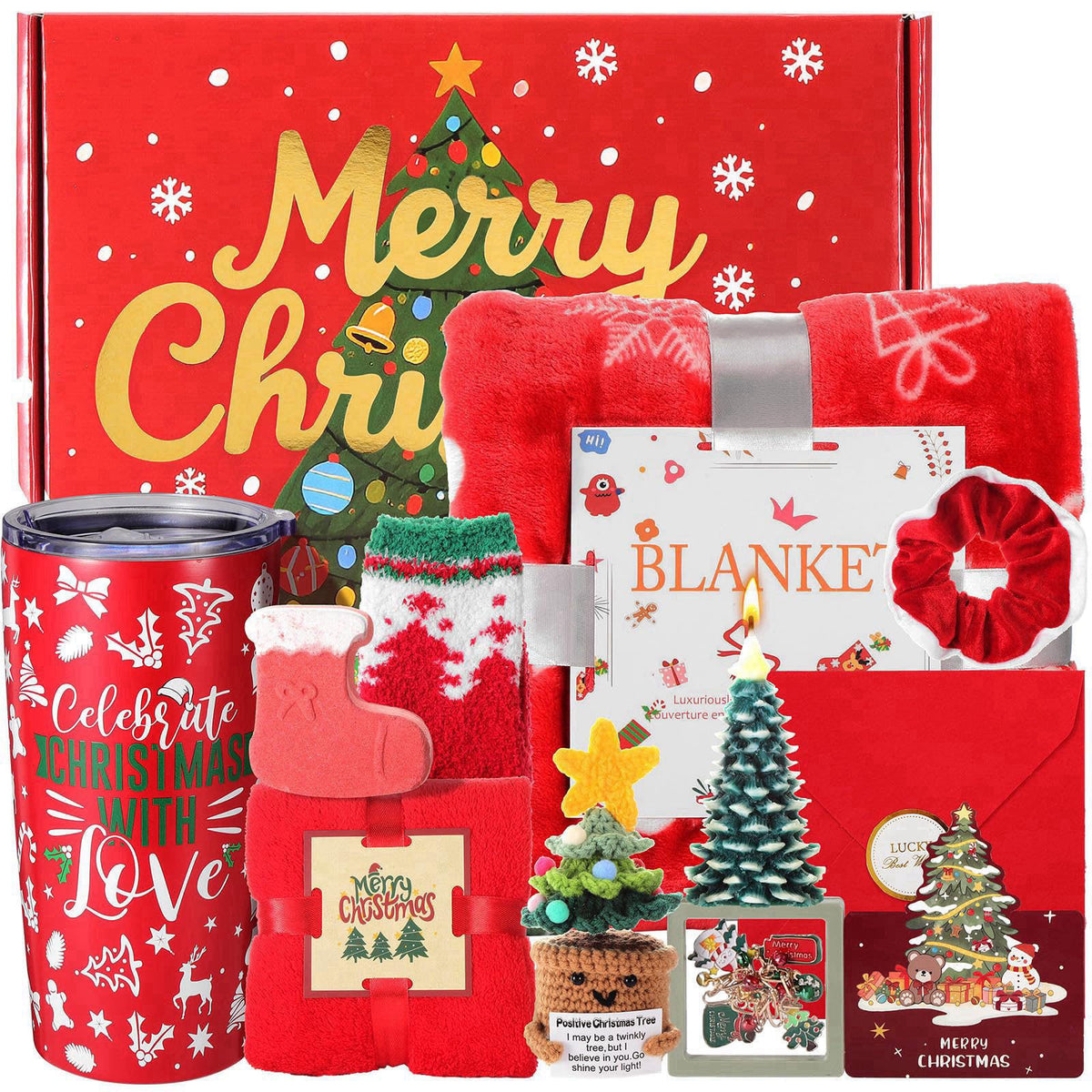 TsunNee Christmas Gift for Women, Christmas Gift Basket for Women Mom Wife Grandma Daughter Sisters Girlfriend Friends C