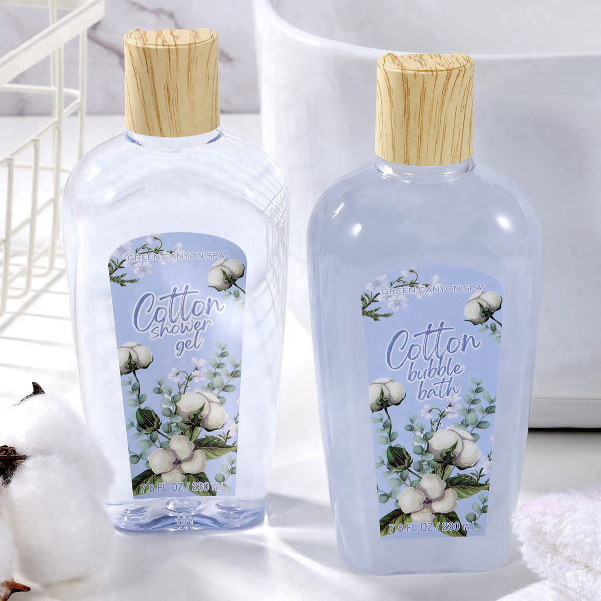 Green Canyon Spa 10pc Cotton Spa Gift Baskets Birthday Gifts for Women – full view, size 10 Piece Set