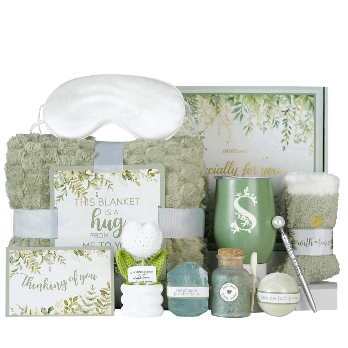InnoBeta Personalized Gift Baskets for Women who Have Everything, Unique Gifts for Her on Birthdays, Christmas, Useful S
