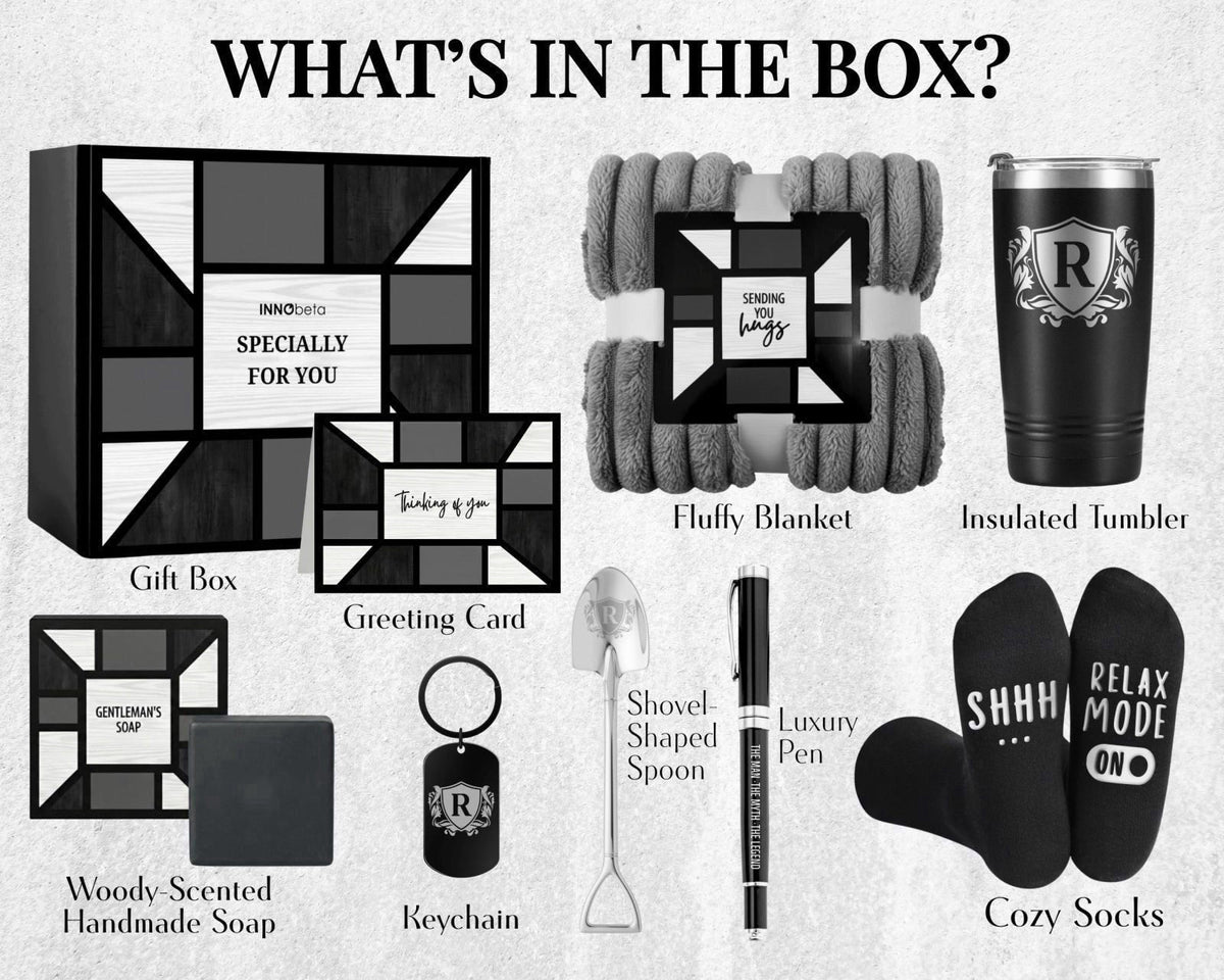 InnoBeta Personalized Gift Baskets for Men who Have Everything, Unique Gifts for Him on Birthdays, Christmas, Useful Car