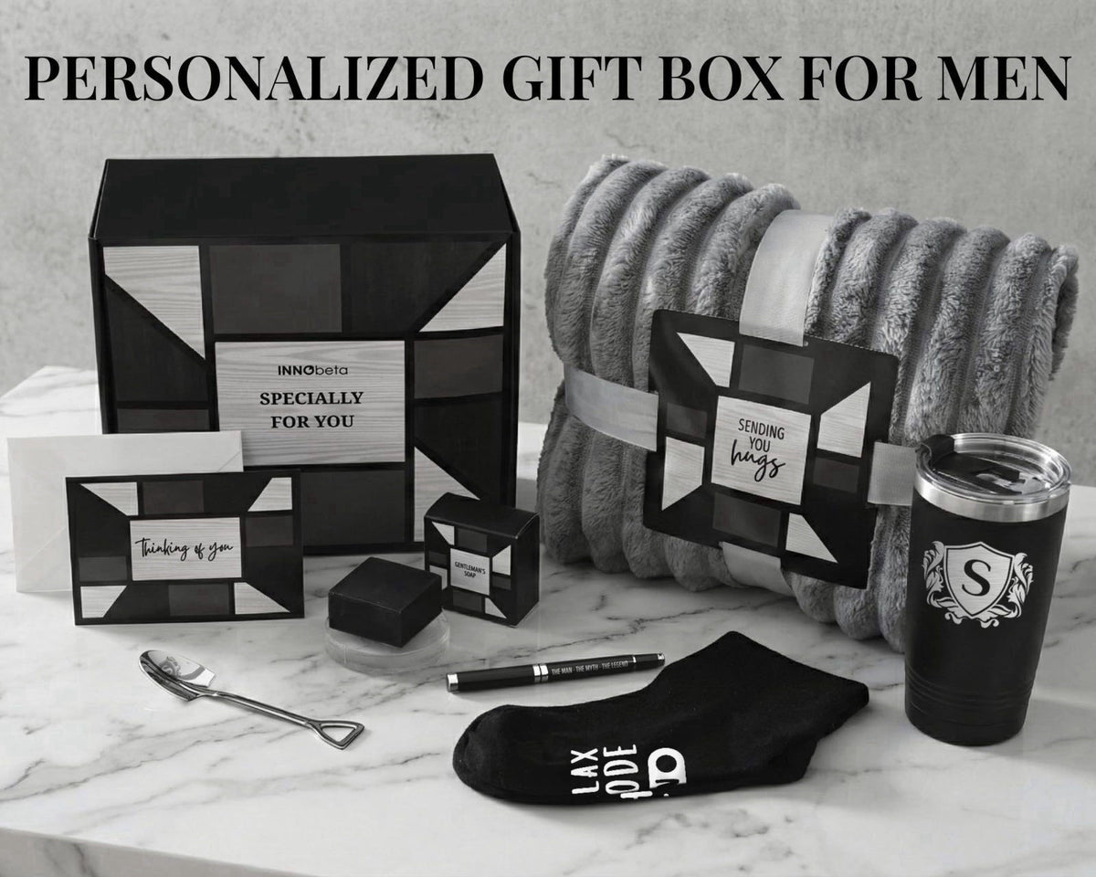 InnoBeta Personalized Gift Baskets for Men who Have Everything, Unique Gifts for Him on Birthdays, Christmas, Useful Car