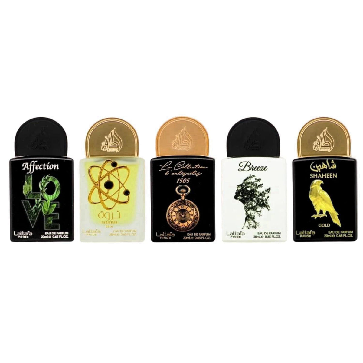 Lattafa Giftset Collection Eau De Parfum | Musk, Amber, Woody, Fruity | Long-Lasting Perfume Fragrance – back view and s