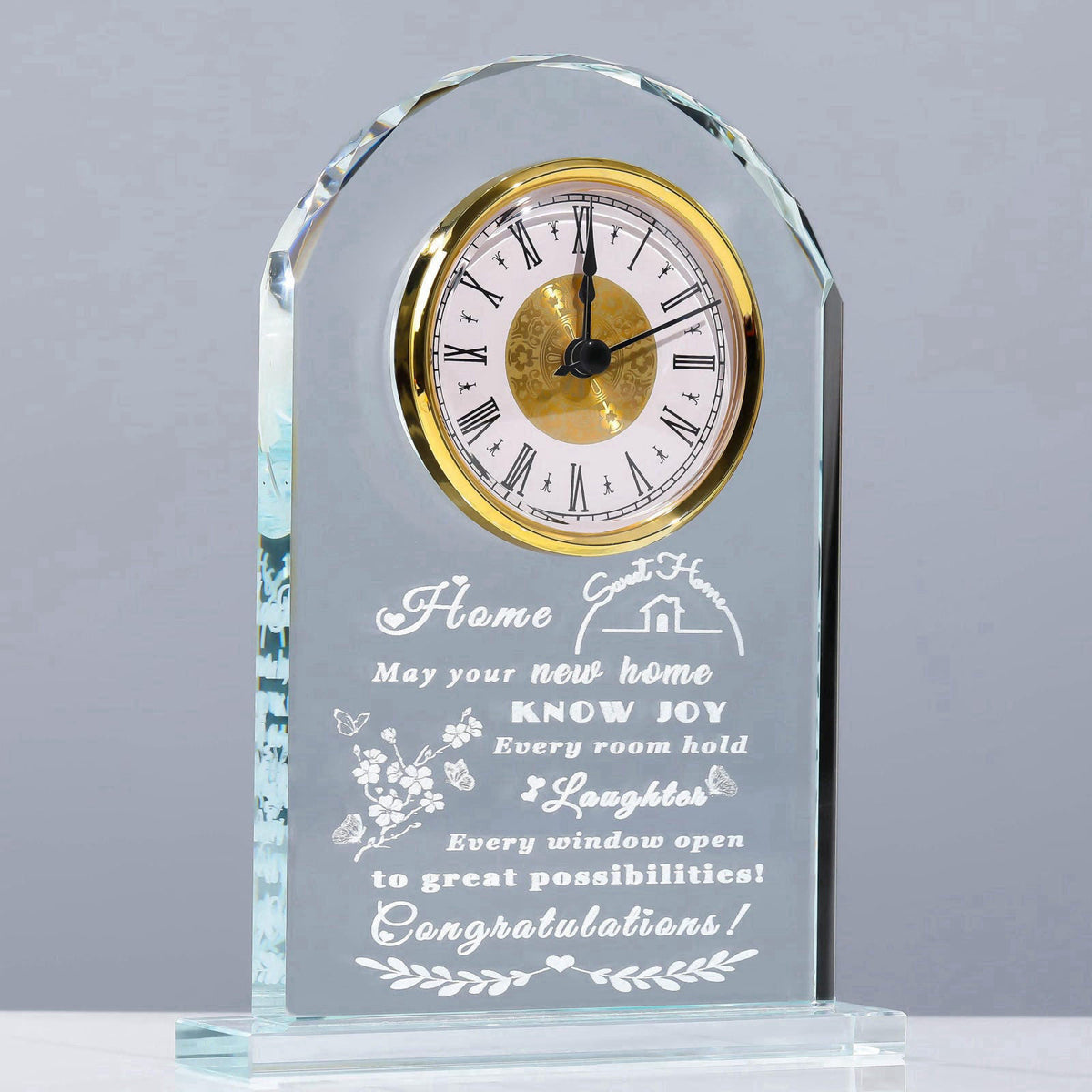 Qianwei House Warming Gifts New Home - Crystal Clock Gifts for Home Decor - Best Unique Housewarming Decor Ideas for New