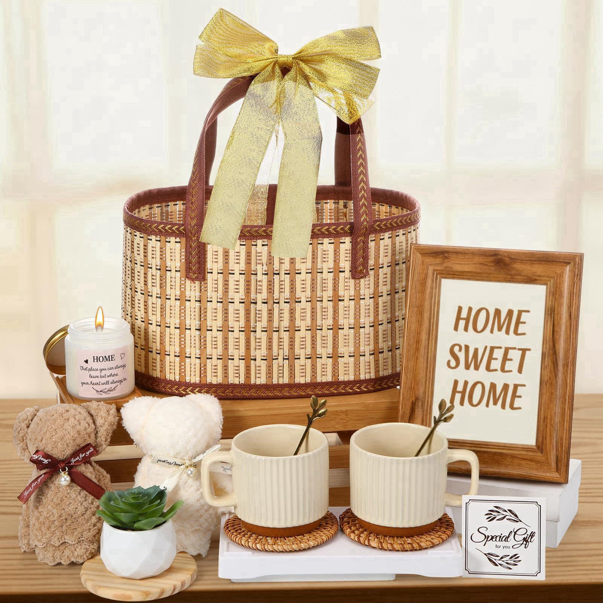 RimCereal House Warming Gifts New House Basket, Warmly