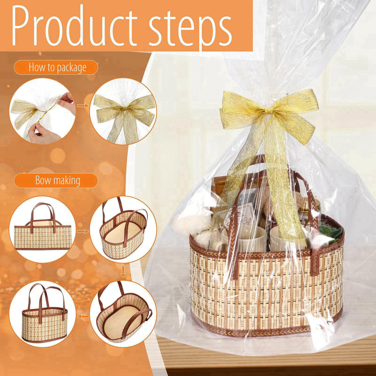 RimCereal House Warming Gifts New House Basket, Warmly – full view