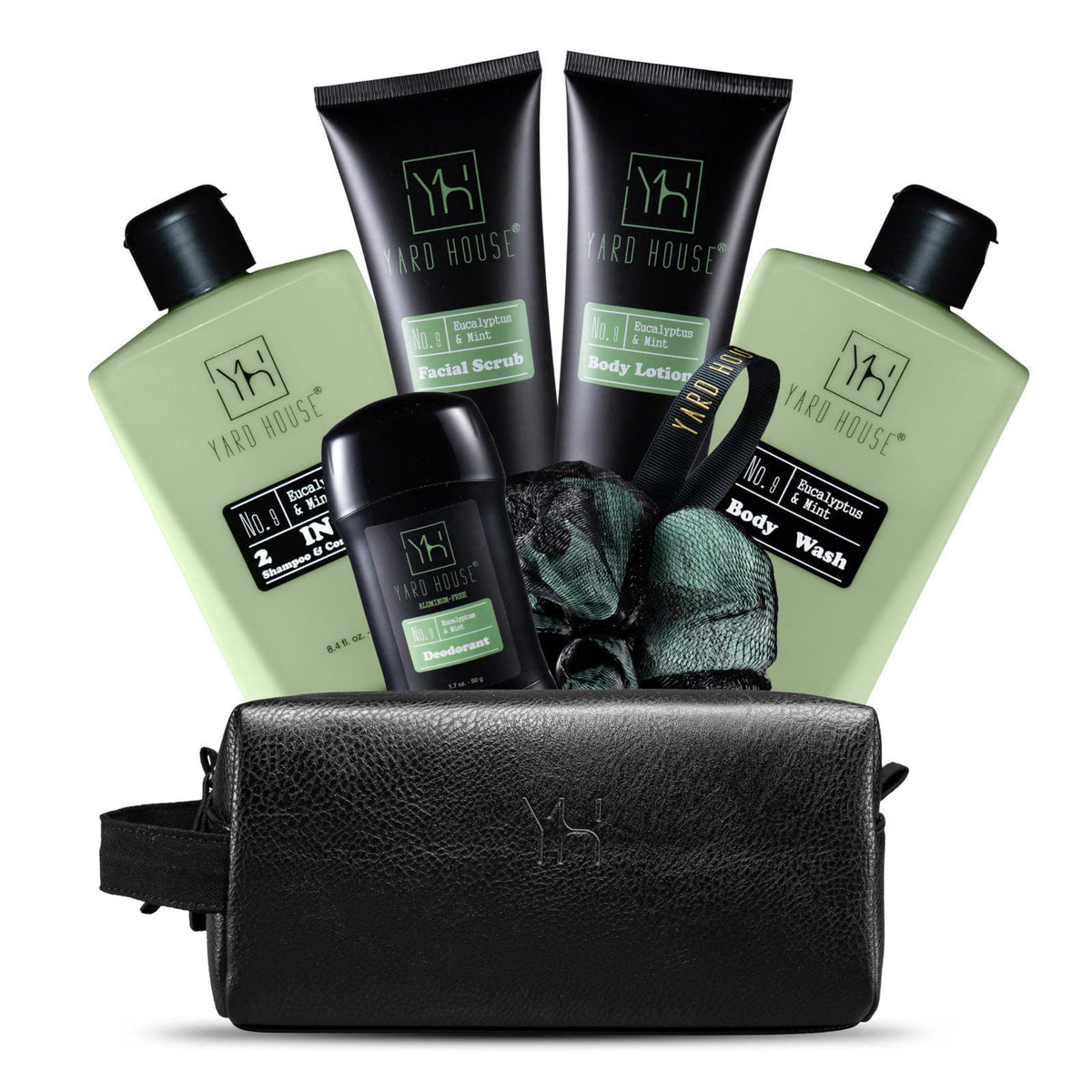Yard House Mens Luxury Bath and Body Gift Set For Him - Skin Care Kit in Eucalyptus and Mint - Fathers Day Birthday Chri
