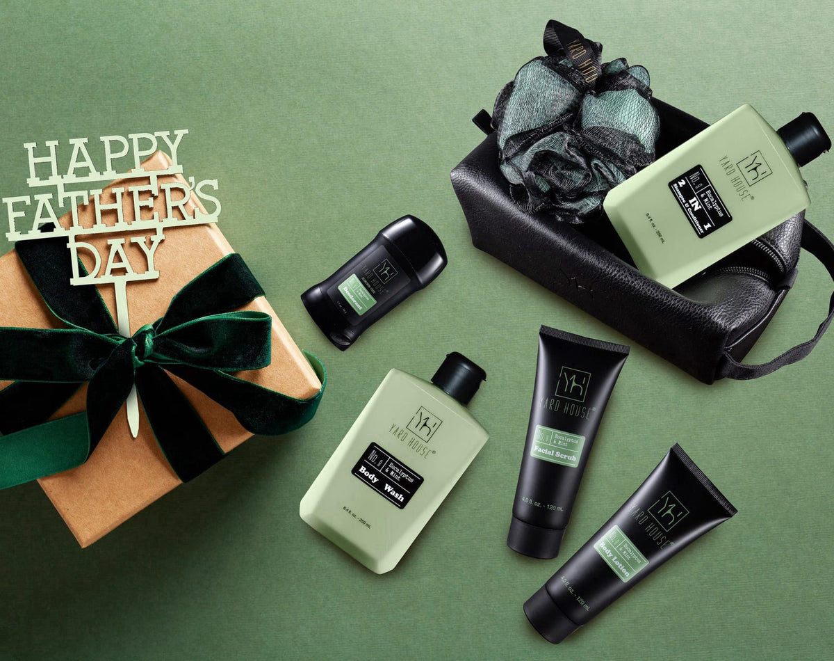 Yard House Mens Luxury Bath and Body Gift Set For Him - Skin Care Kit in Eucalyptus and Mint - Fathers Day Birthday Chri