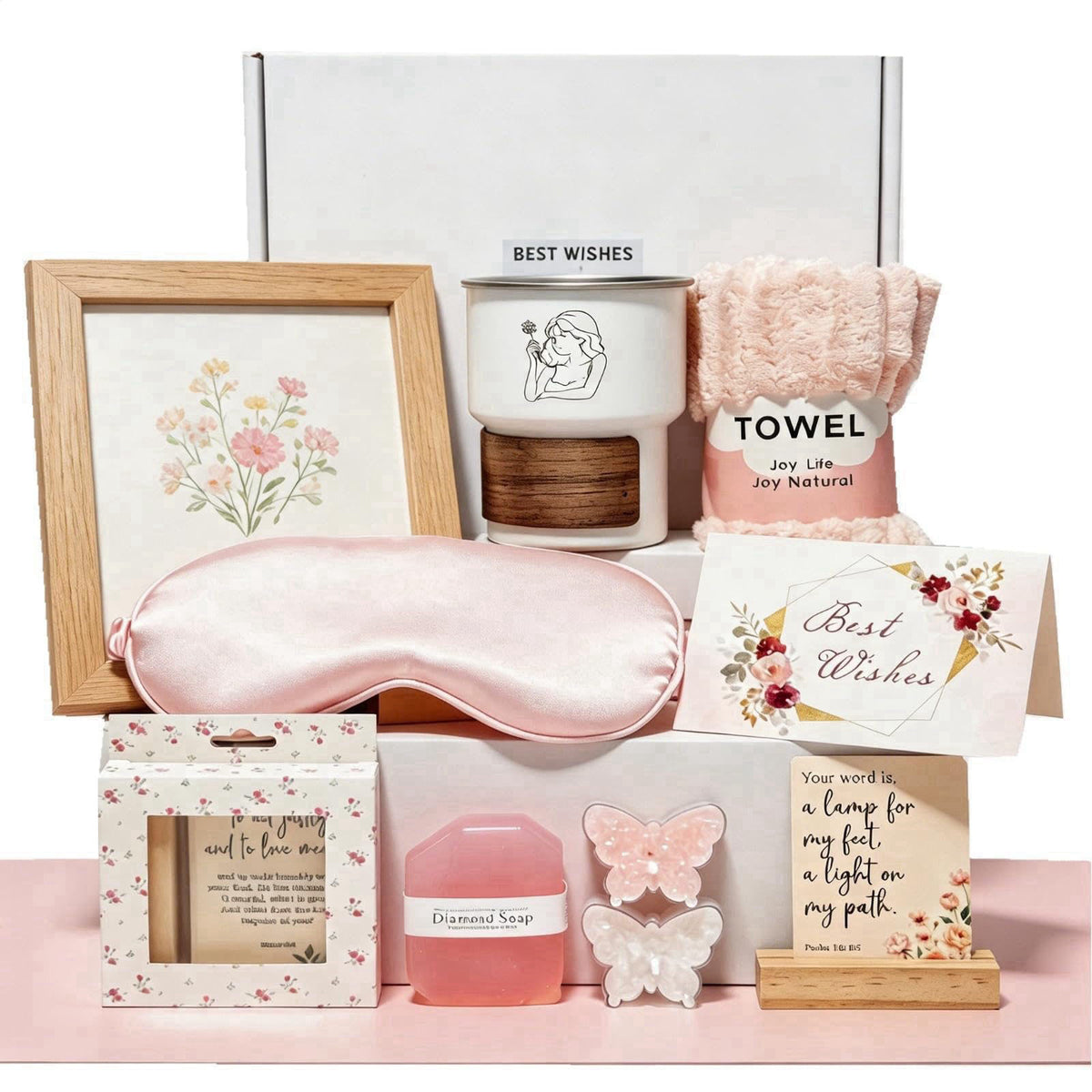 Nythriel Christian New Mom Gift Baskets, Birthday Gift Box Ideas for Women, Mom, Her, Mothers, Girl, Get Well Soon Gift 