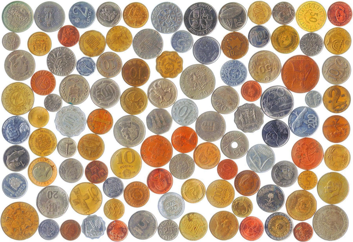 HOBBY OF KINGS 20 Different Coins from Unique Countries Around The World Including A Coin Bag Small Purse! – product pho