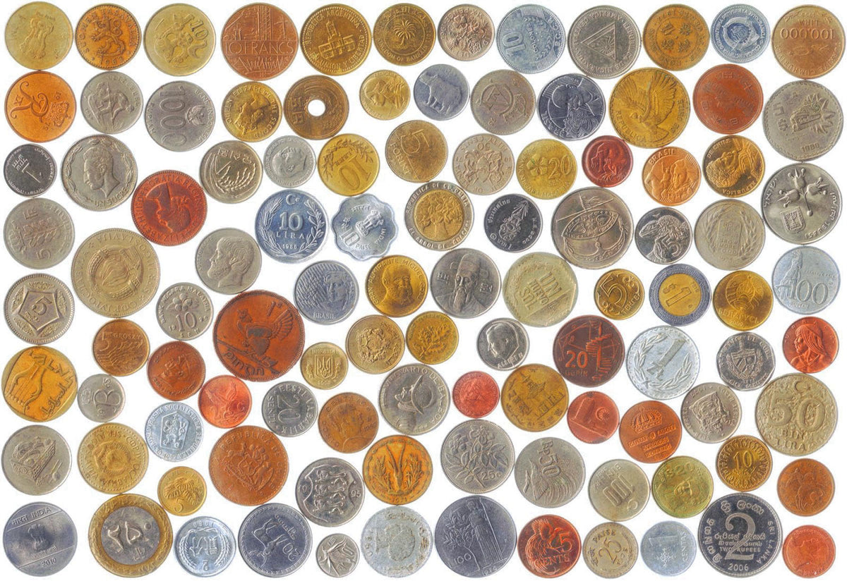 HOBBY OF KINGS 20 Different Coins from Unique Countries Around The World Including A Coin Bag Small Purse! – back view a