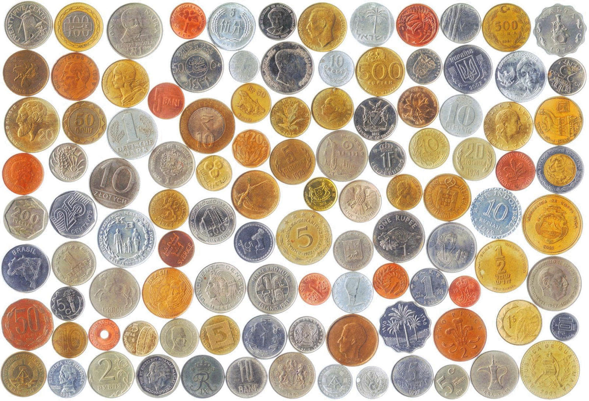 HOBBY OF KINGS 20 Different Coins from Unique Countries Around The World Including A Coin Bag Small Purse! – alternate a
