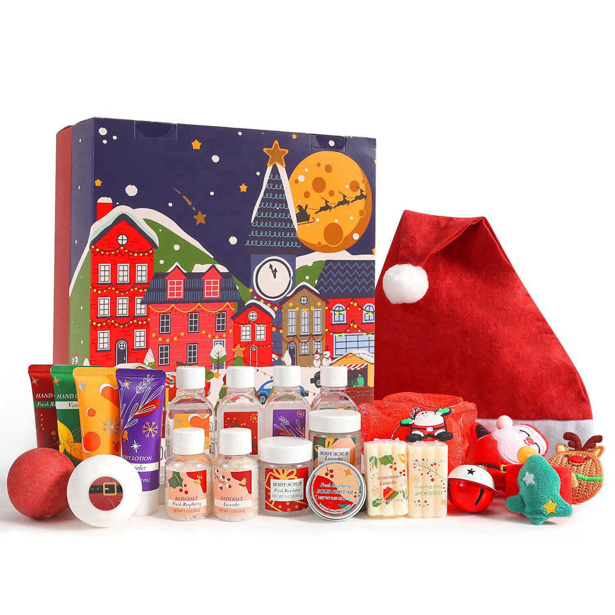 BODY & EARTH Advent Calendar 2026 Gift Set for Women, 24pcs Holiday Gifts with Body Lotion, Hand Cream, Shower Gel, Bath