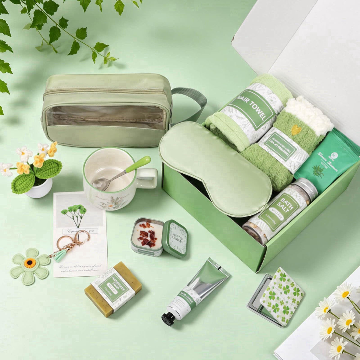 Joyvella Birthday Gifts for Women, Luxury Self Care Gift Basket for Mom Teacher Her – full view