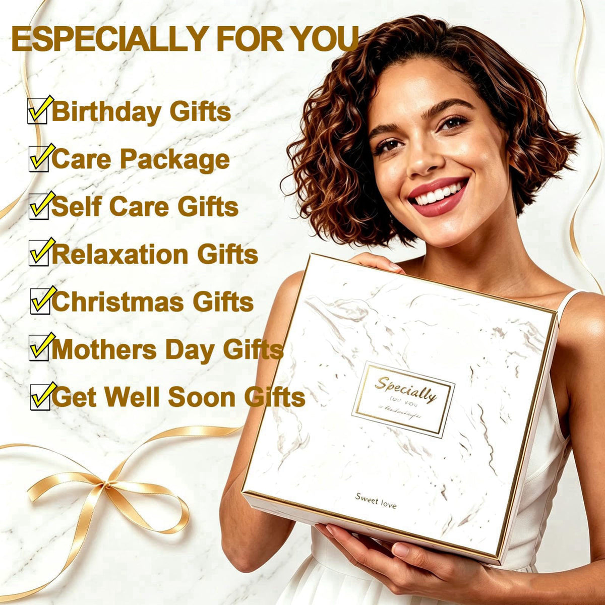 KCKLYY Birthday Gift Boxes for Women, Get Well Soon Gift Basket Gifts for Mom – full view