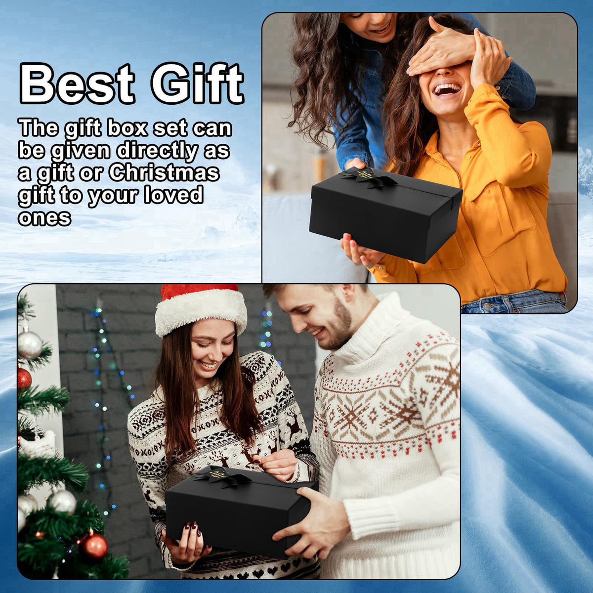Mumucove 7 Pcs Winter Gift Set for Woman Hat Scarf Gloves – alternate angle
