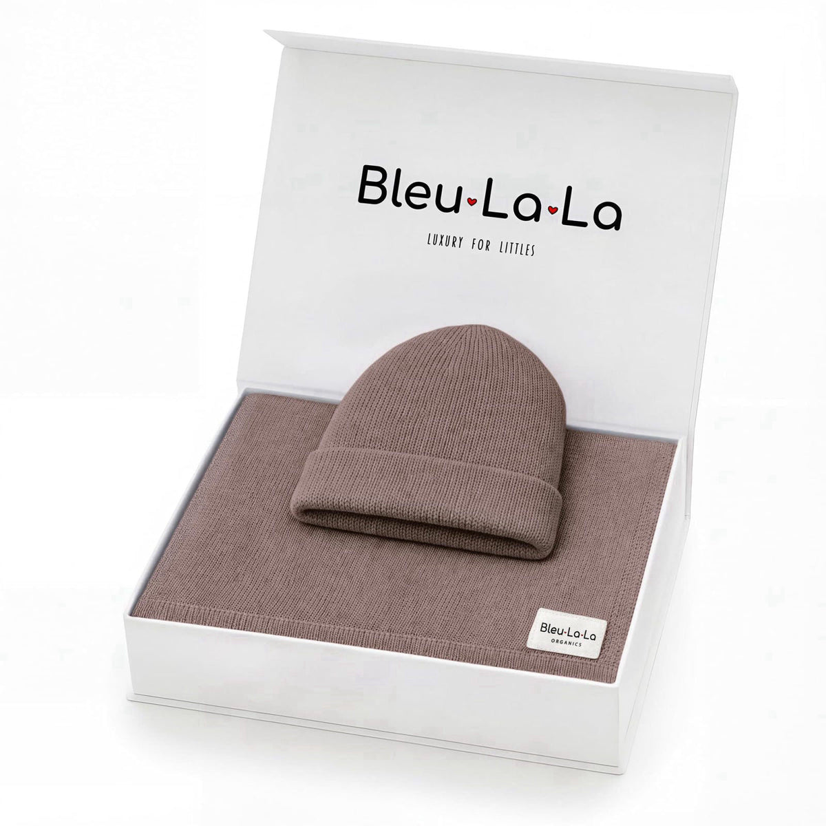 Bleu La La Baby Gift Set - Organic Cotton Newborn Blanket and Lovey Security Blanket Set, Gifts for Baby Girl, Mother to