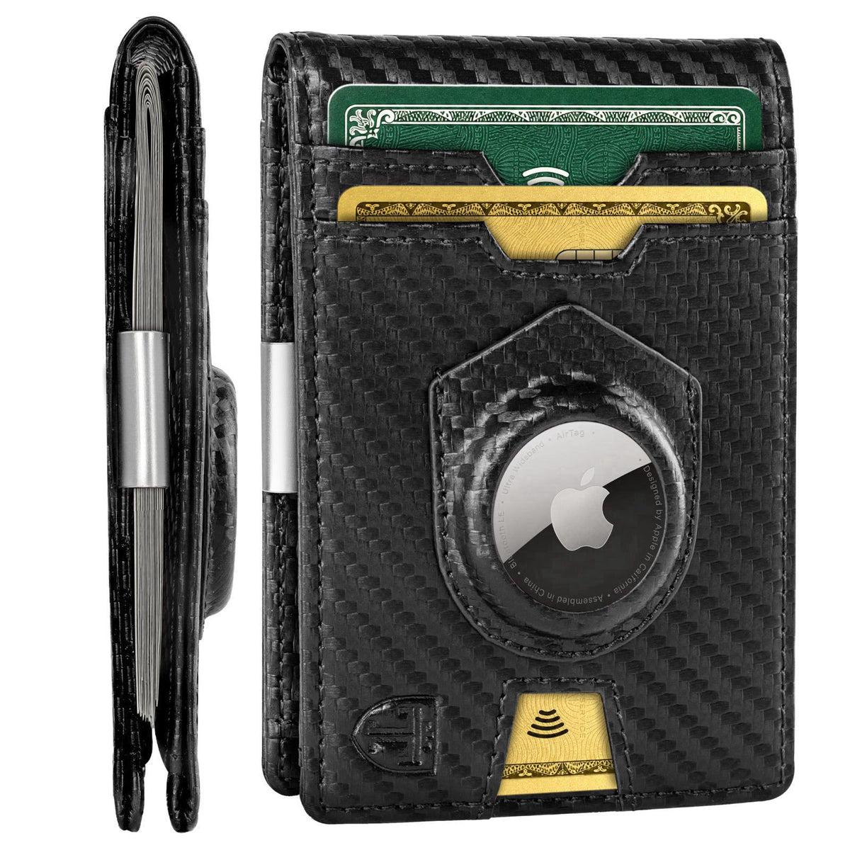 TRAVANDO Money Clip Wallet with AirTag Pocket - RFID Protected Wallet for Men for 11 Cards - including Gift Box – produc