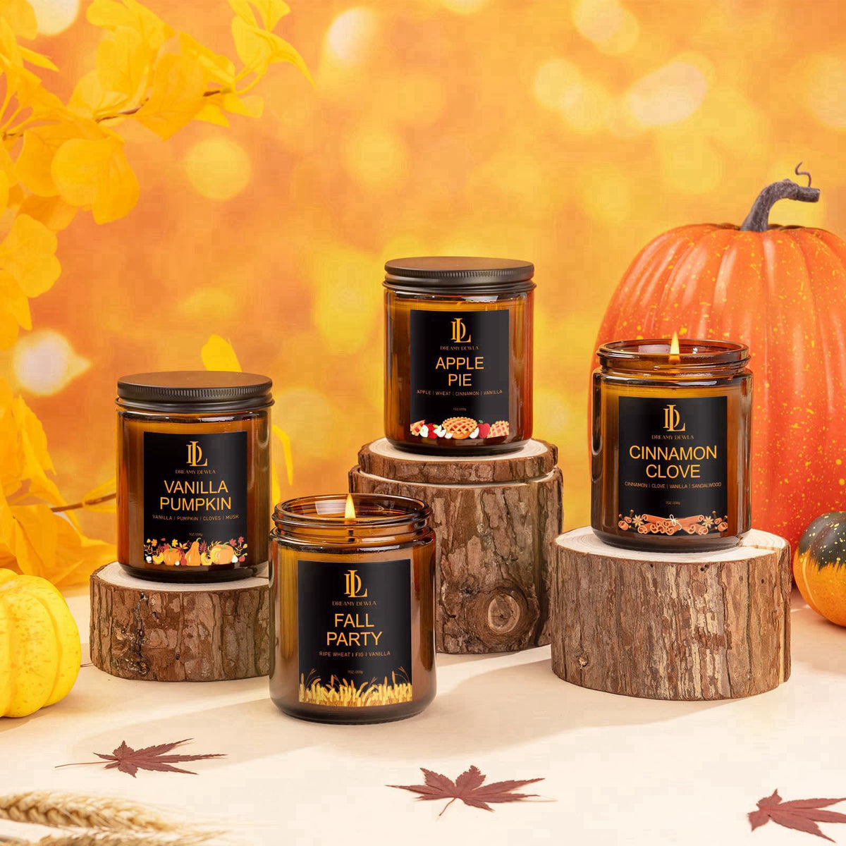 DL DREAMY DEWLA – Jar Candles on display