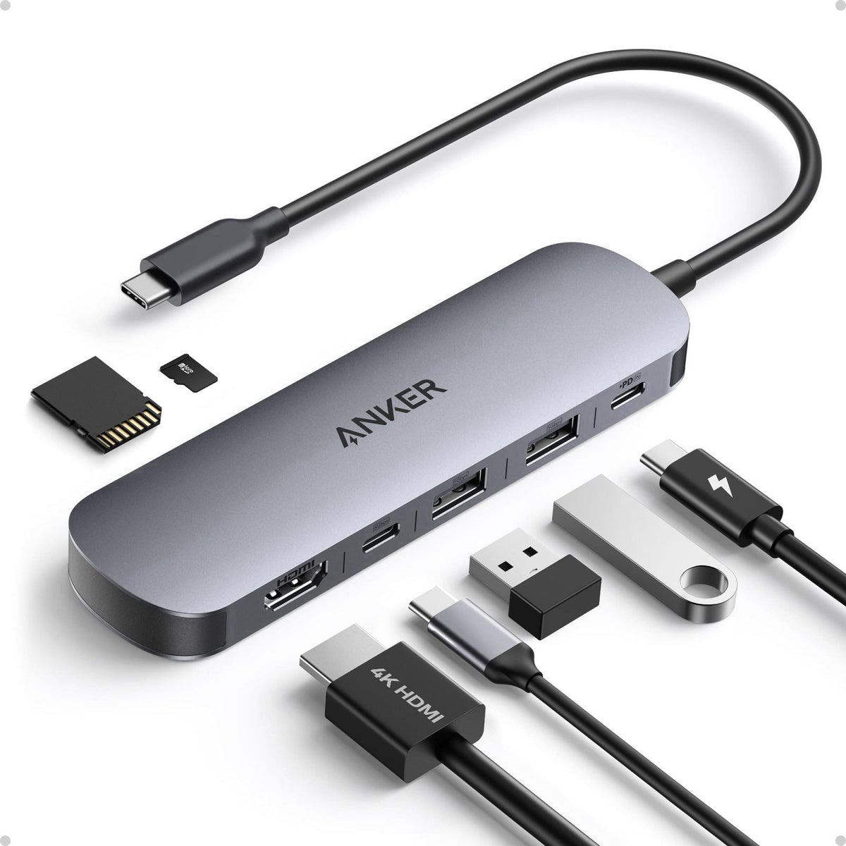 Anker USB C Hub, 7in1 Multi-Port USB Adapter, 4K@60Hz USBC to HDMI Splitter – product photo (USB Hubs)