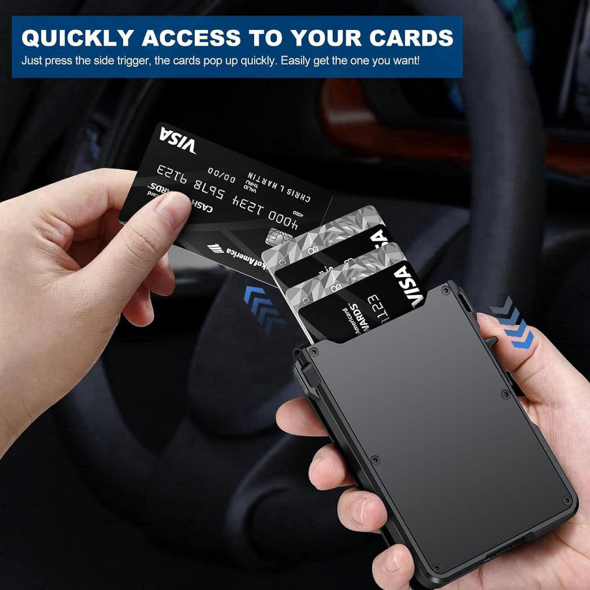 ZALVEX Wallet for Men, Mens Minimalist Wallet 9-13 Cards, Slim Compact RFID Wallet – packaging and label
