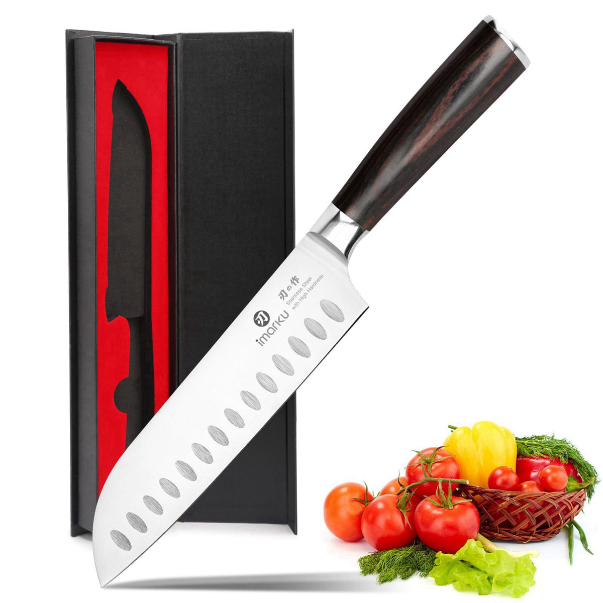 imarku Santoku Knife 7 Inch, Ultra Sharp Japanese Chef Knife-Kitchen Knife – product photo (Santoku Knives)