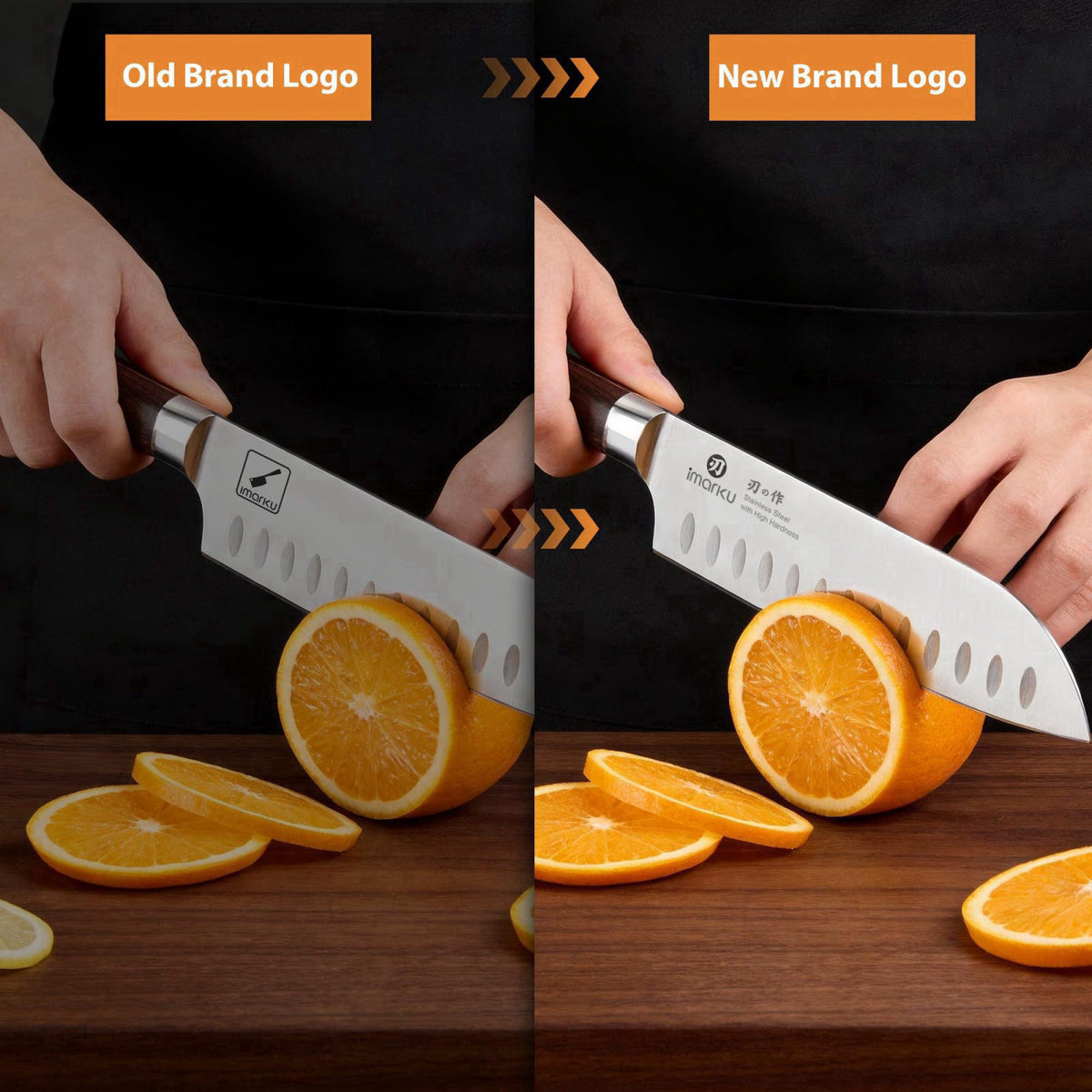 imarku Santoku Knife 7 Inch, Ultra Sharp Japanese Chef Knife-Kitchen Knife – alternate angle