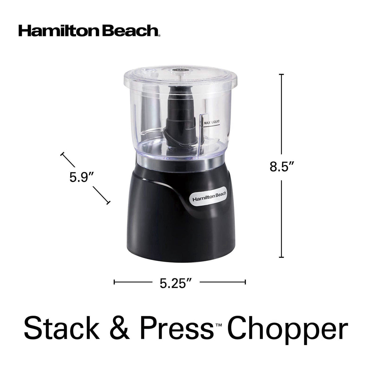 Hamilton Beach 3 Cup Electric Vegetable Chopper & Mini Food Processor – close-up detail