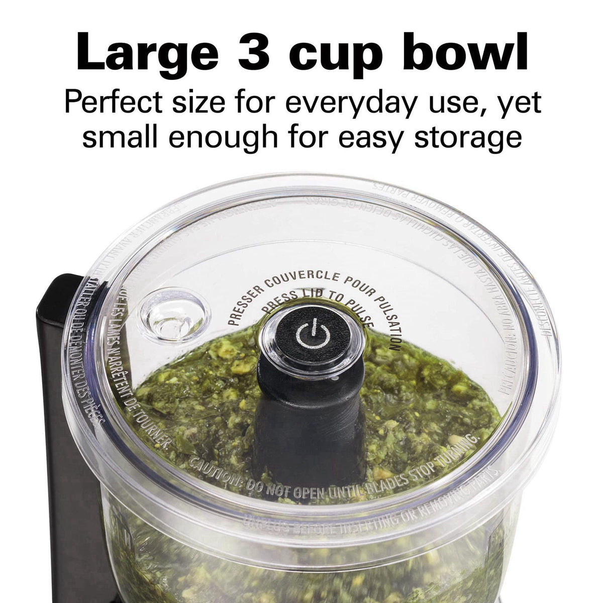 Hamilton Beach 3 Cup Electric Vegetable Chopper & Mini Food Processor – full view, size 3 Cups 4 Cups 4 Cups 14 Cups + 4