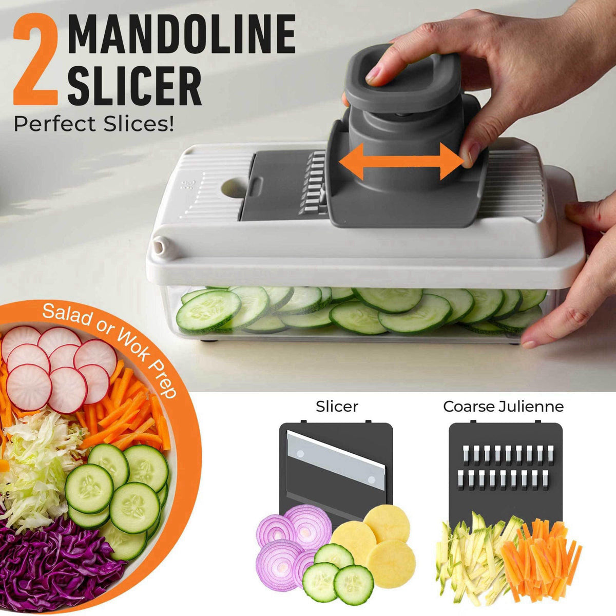 Mueller Vegetable Chopper Mandoline Slicer, Food, Cook's Tool, Veggie Chopper Onion Vegetable Cutter with Container, Dic