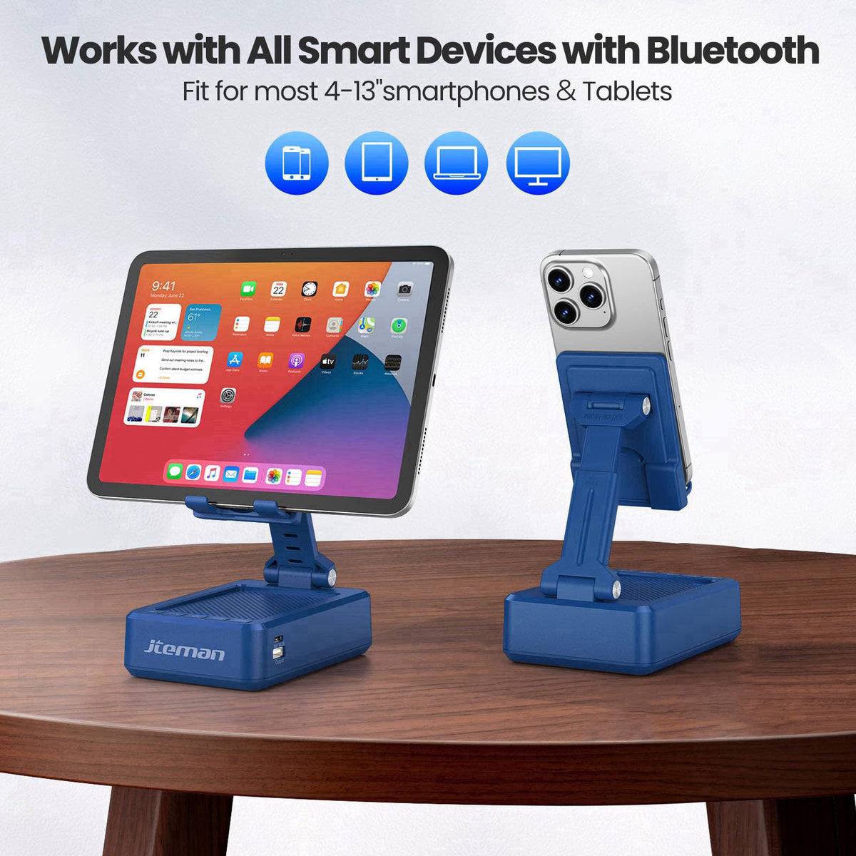 JTEMAN – Portable Bluetooth Speakers on display