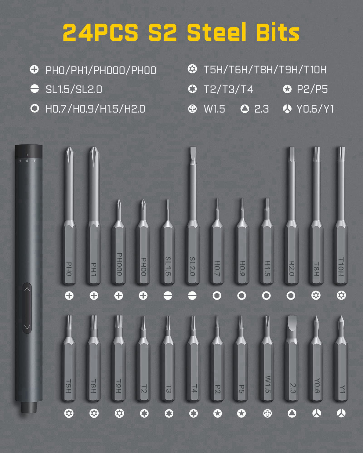 Fanttik E1 Pro Mini Electric Screwdriver, Precision Screwdriver Set – packaging and label