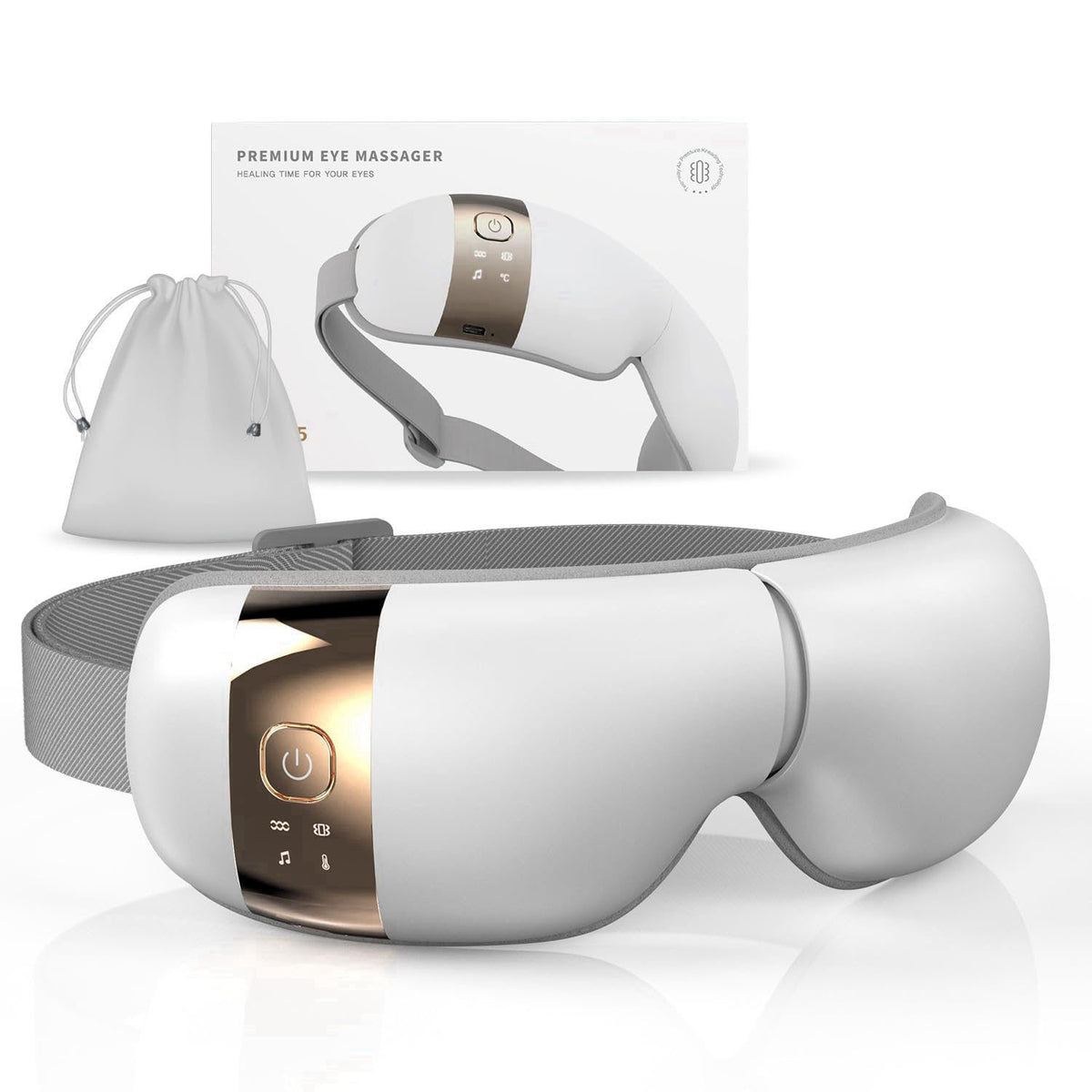 HuBDIC HubiCare Eye Massager with Heat, Vibration, and Music Helps Relieve Strain, Dark Circles, Dryness, and for Migrai