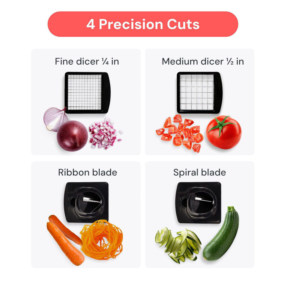 Fullstar Pro Original Vegetable Chopper & Spiralizer, All-in-1 Kitchen Tool – packaging and label