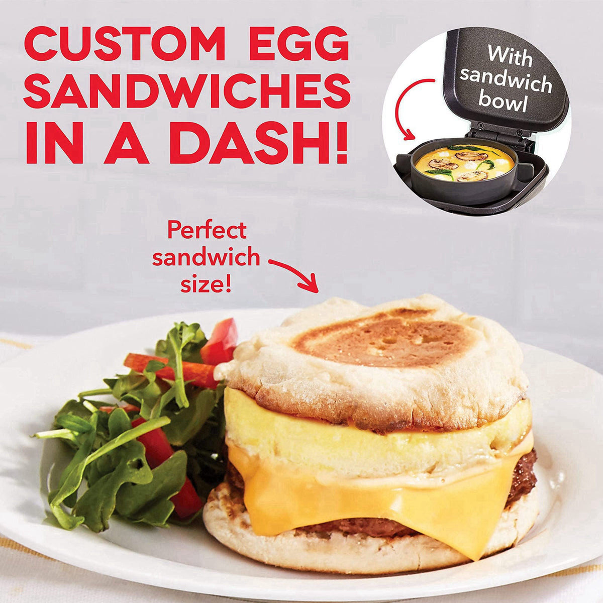 Dash Deluxe Egg Bite Maker - Electric Egg Bite Maker for Healthy Protein Snacks - Quick Cleanup, Space-Saving Design & N