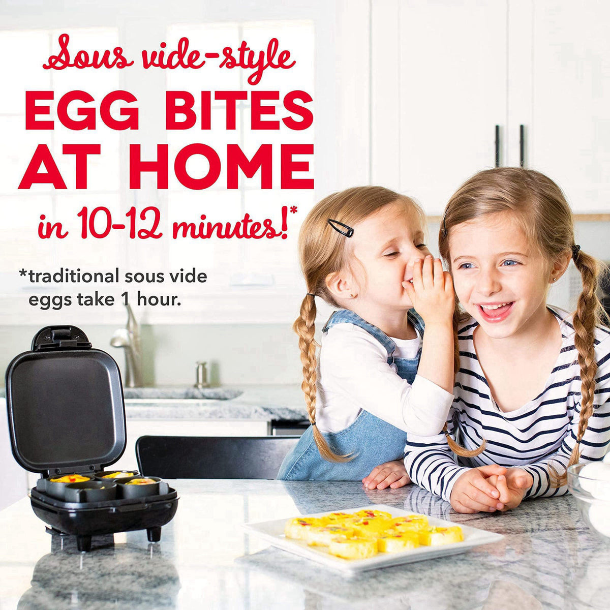 Dash Deluxe Egg Bite Maker - Electric Egg Bite Maker for Healthy Protein Snacks - Quick Cleanup, Space-Saving Design & N