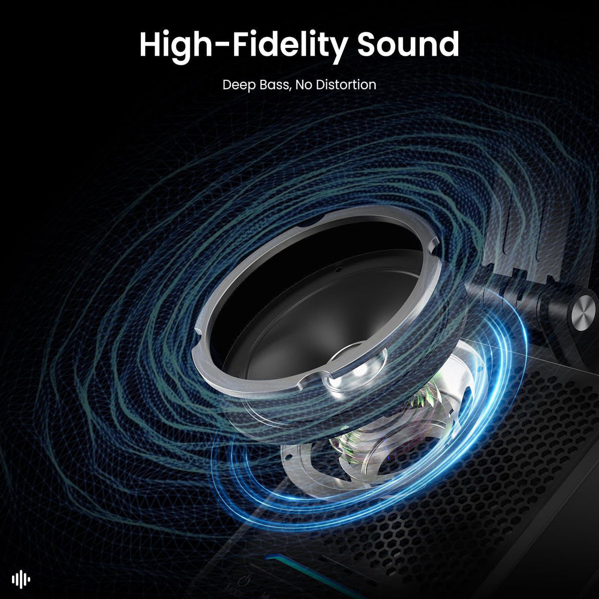 Gafowm Wireless Induction Speaker with Phone Stand, tech Gifts for Men – full view