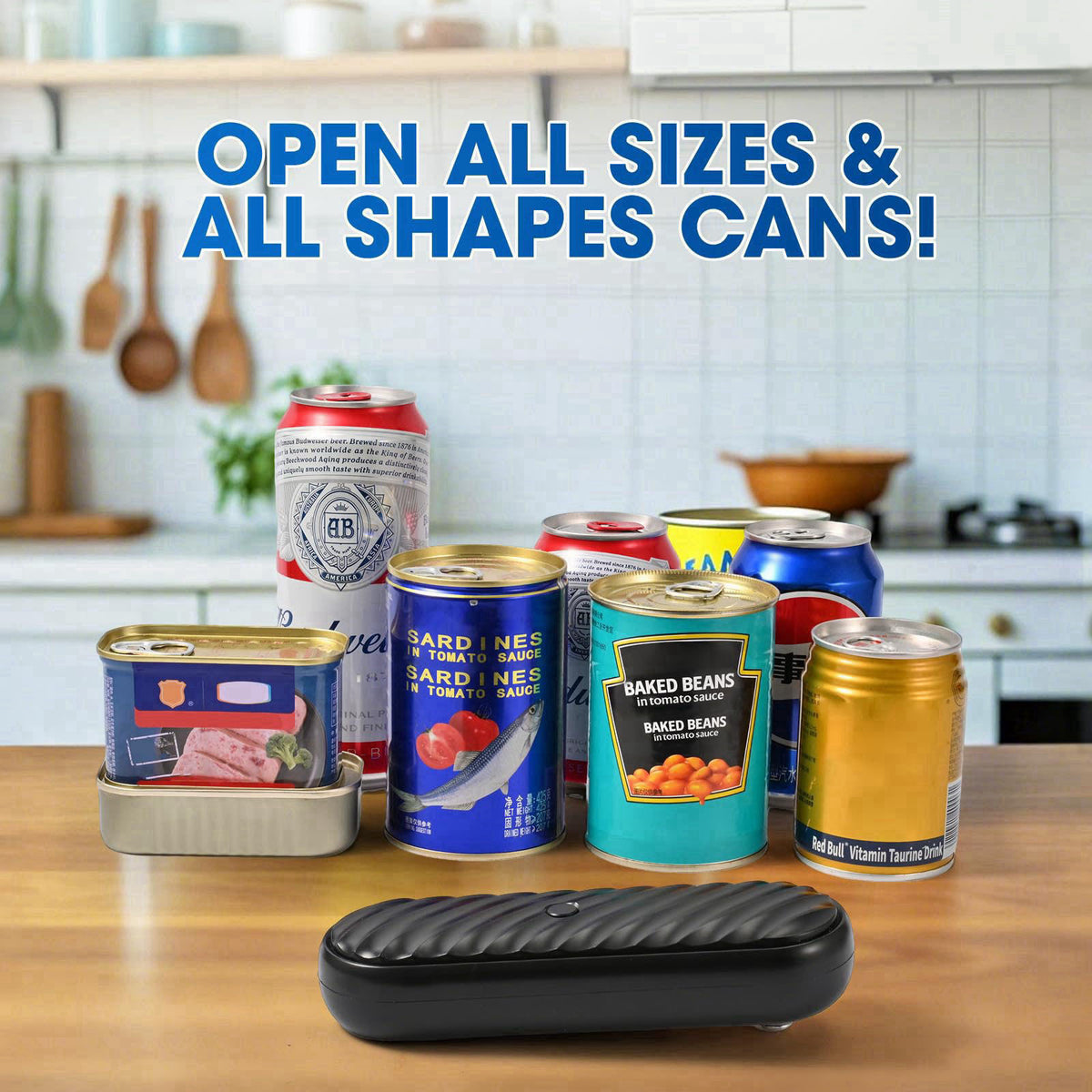 Duyiho Electric Can Opener for Seniors, One-Touch Automatic Can Opener with Smooth Edge, USB Rechargeable, Cordless Batt