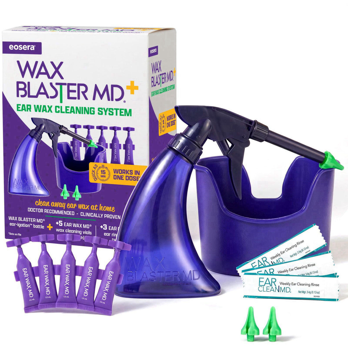 eosera Wax Blaster MD+ Ear Wax Cleaning System – Full Kit 18ml
