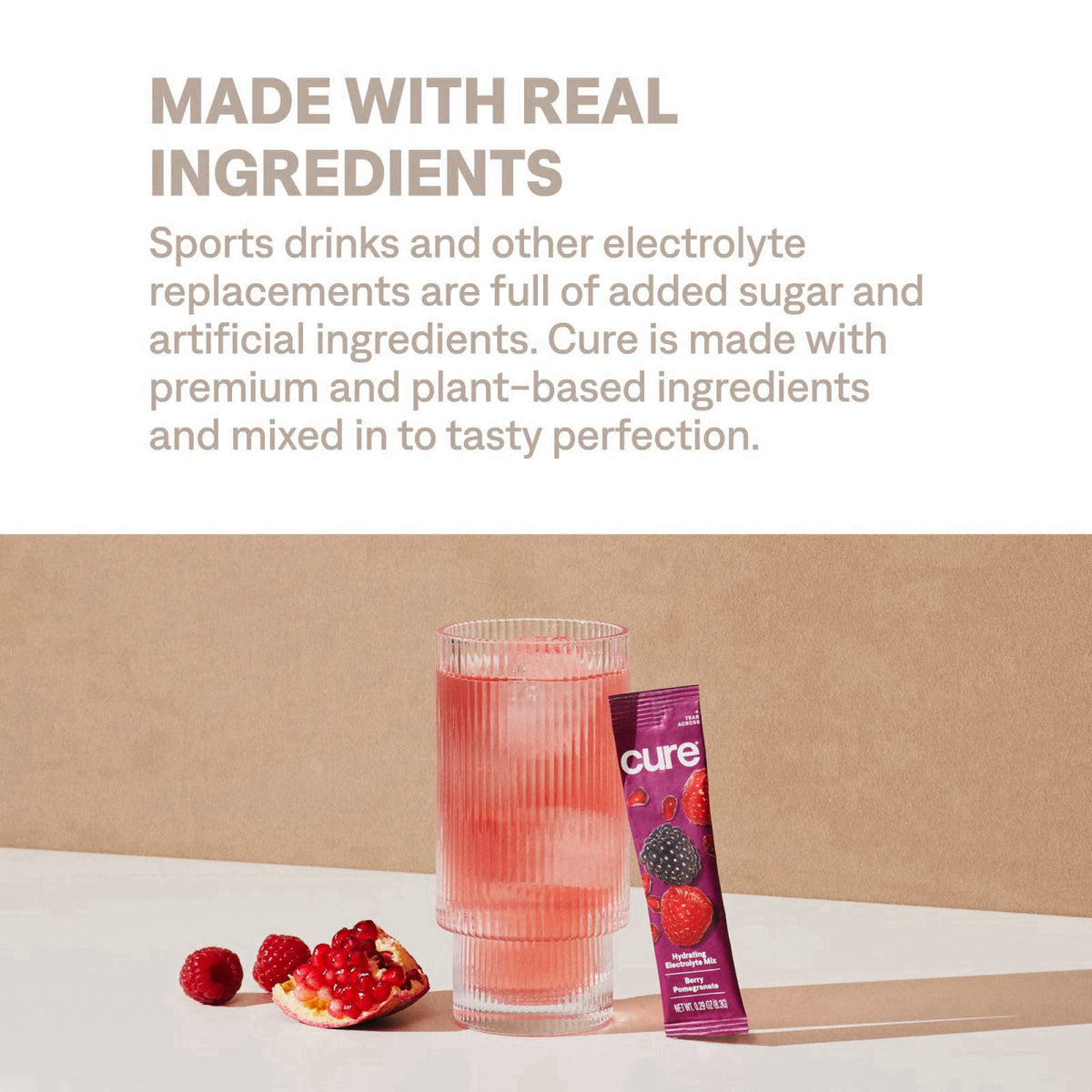 Cure Hydration – Electrolyte Replacements on display